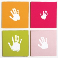 Pearhead Canvas Handprint Set, Pink