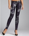 GUESS Women's Brittney Mid-Rise Denim Leggings with Zippered Ankles