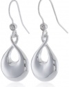 Kenneth Cole New York Shiny Earrings Silver Small Sculptural Drop Earrings