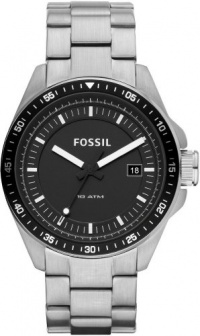 Fossil Men's AM4385 Stainless Steel Analog Black Dial Watch