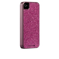 Case-Mate Hot Pink Glitter Coated Glam Case for iPhone 4 4S