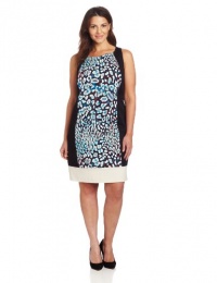 DKNYC Women's Plus-Size Sleeveless Dress With Contrast Sides