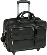 McKleinUSA CLINTON 88445 Black 17 Detachable-Wheeled Laptop Case