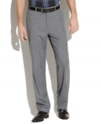 These heathered pants from INC International Concepts anchor any look with understated appeal.