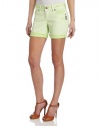 Silver Jeans Juniors Suki Short, Lime, 32