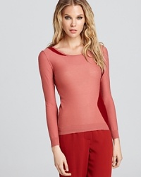 Artful color-blocking lends chic style to this plush cashmere sweater from Sonia Rykiel.