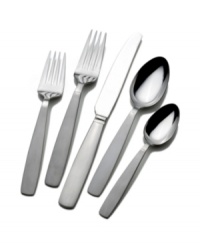 Host parties of eight with one Oxford flatware set. Wallace place settings and serving utensils pairing a smooth, matte handle and mirror-finished tines, bowls and blades get you set for every day and easy, casual entertaining.