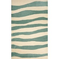 Liora Manne Spello Wavey Stripe Aqua Outdoor Rug 8'3 x 11'6