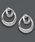 Stud earrings make for an overall sophisticated look. Unwritten's elegant double teardrop design in sterling silver offers poise and polish. Approximate drop: 1/2 inch x 3/8 inch.