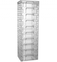 Clear Organizer Tower with 10 Removable Drawers