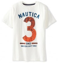 Nautica Boys 8-20 3 Short Sleeve Tee, Cream, X-Large