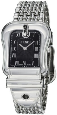 Fendi B.Fendi Large Black Dial and Milanese Bracelet Quartz Watch - F386110