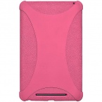 Amzer AMZ94389 Silicone Jelly Soft Skin Fit Case Cover for Asus Nexus 7, Google Nexus 7 - 1 Pack - Retail Packaging - Baby Pink