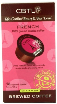 CBTL French Brew Coffee Capsules By The Coffee Bean & Tea Leaf, 16-Count Box