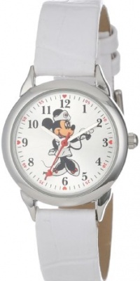 Disney Women's MCK308 Minnie Mouse Nurse White Strap Watch