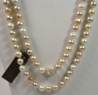 Carolee Jewelry Ivory Cream Pearl Bead Long Strand Necklace