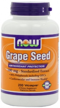 NOW Foods Grape Seed Anti 100mg, 200 Vcaps