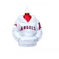 Kurt Adler 4-1/2-Inch Los Angeles Angels Glass Hoodie Sweatshirt Ornament