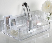 Large Acrylic Cosmetic Organizer with Removable Compartment - U.S. Acrylic Signature Collection