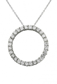 Effy Jewlery 14K White Gold Diamond Circle Pendant, .68 TCW