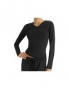 Calvin Klein Women's Essentials Long Sleeve Sleep V-neck, Black, Small