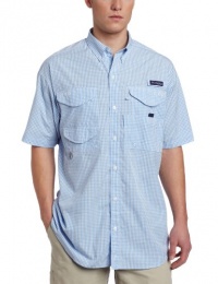 Columbia Men's Super Bonehead Classic Short Sleeve Shirt, X-Large/Tall, White Cap/Gingham