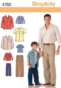 Simplicity Sewing Pattern 4760 Boys and Men Shirts and Pants, A (S-M-L/S-M-L-XL)