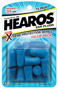 Hearos Ear Plugs Xtreme Protection, 14-Pair Foam (Pack of 3)