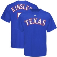 MLB Majestic Texas Rangers #5 Ian Kinsler Youth Royal Blue Player T-shirt