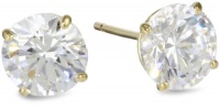 10k Gold Swarovski Zirconia Studs (2 cttw)