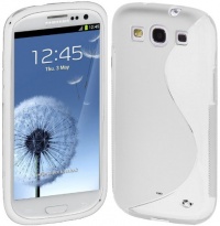 Cimo S-Line Back Case Flexible TPU Cover for Samsung Galaxy S III S3 - White