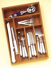 Lipper International Bamboo Deep Flatware Organizer