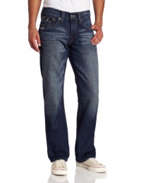 True Religion Men's Ricky Straight Fit With Classic Old Multi Stitch Details, Desert Drought, 34