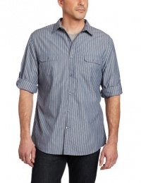 John Henry Men's Long Sleeve Double Chambray