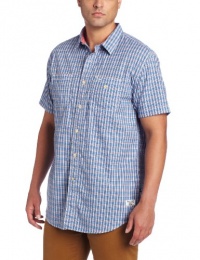 Nautica Men's Short Sleeve Multi Plaid Poplin Woven