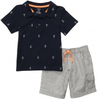 Carter's Infant Woven Short Set - Navy-12 Months