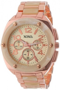 XOXO Women's XO5647 Bone and Rose Gold Bracelet Analog Watch