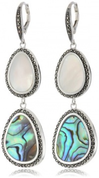 Judith Jack Clouds Sterling Silver Marcasite Multi-Double Organic Shape Drop Earrings