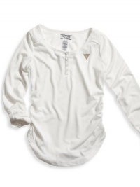 GUESS Kids Girls Big Girl Top with Lace on Back, OFF WHITE (14)