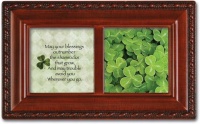 Irish Blessing Petite Woodgrain Music Box Plays Irish Lullaby