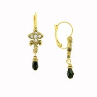 Antiquities Couture Antique Swarovski Crystal and Gold-Tone Earrings