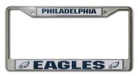 NFL Philadelphia Eagles White Chrome Licensed Plate Frame