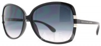 Marc by Marc Jacobs Women's MMJ 216/S 0D28 Rectangle Sunglasses,Shiny Black Frame/Grey Shade Lens,One Size