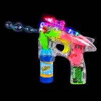 Rhode Island Novelty LED Bubble Gun with Laser and Sound Party Accessory