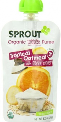 Sprout Oatmeal with Greek Yogurt, Tropical, 4.22 Ounce (Pack of 5)