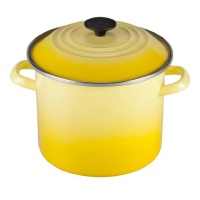 Le Creuset Enameled Steel Stock Pot with Lid, 8-Quart, Soleil