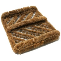 Herringbone Coir Boot Scraper Brush - 2.5 x 12 x 13 inches - Unbleached Coir Shoe Scraper