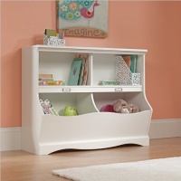 Sauder Pogo Bookcase Footboard in Soft White Finish