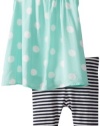 Splendid Littles Baby-Girls Infant Pool Party Ruched Neck Tunic Set, Mint, 12-18 Months