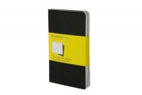 Moleskine Cahier Journal (Set of 3), Pocket, Squared, Black, Soft Cover (3.5 x 5.5): set of 3 Squared Journals